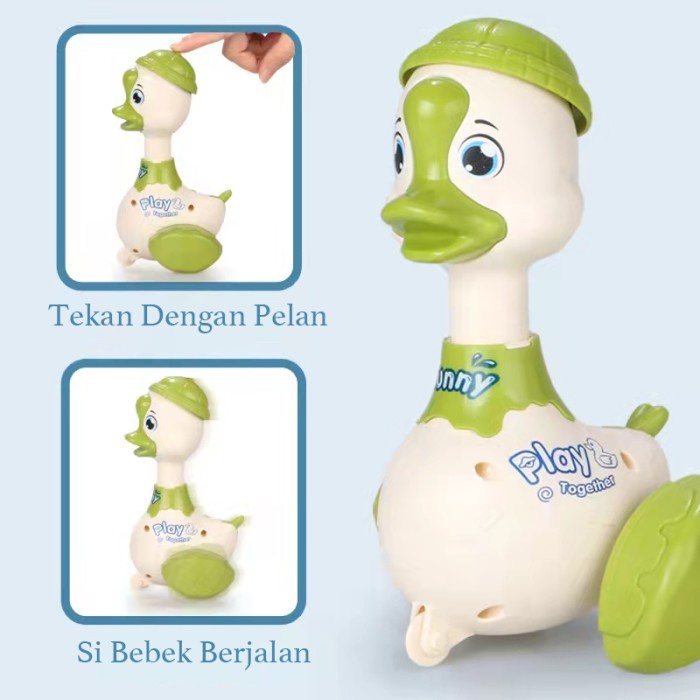 Mainan anak Model kepiting / duck bisa berjalan silikon/ mainan mandi baby.