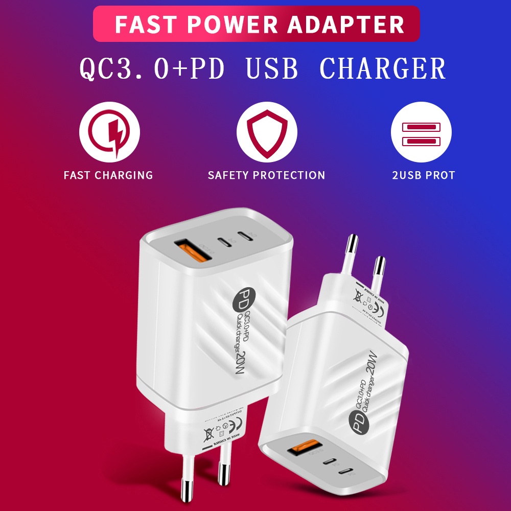 Pd Adapter Charger 45 USB Tipe c 3.0 Quick Charging Untuk Iphone 14 13 Pro Android
