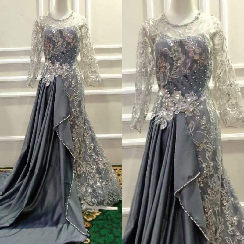 Special Order Gaun pesta mewah / tile Payet sequin / dress mama pengantin