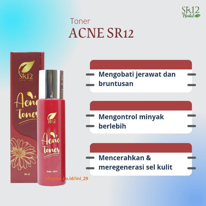 SR12 Acne Toner - Hydrating Toner Untuk Kulit Berminyak dan Berjerawat