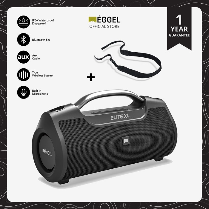 Eggel Elite XL Waterproof Action Portable Bluetooth Speaker ORA30