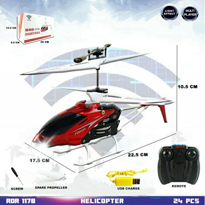 Heli Helikopter Helicopter RC Terbang Remote Remot Control Kontrol Jarak Jauh Besar Murah RDR1178