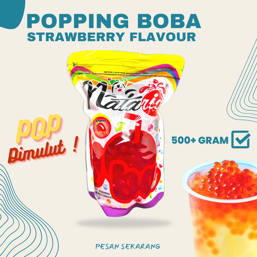 

Popping Boba Strawberry 500g Cobain Dulu!