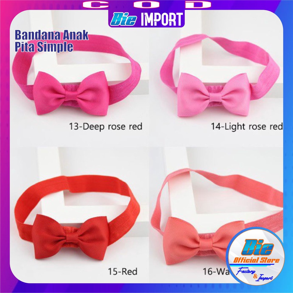 Bandana Anak Pita Simple Impor Best Seller