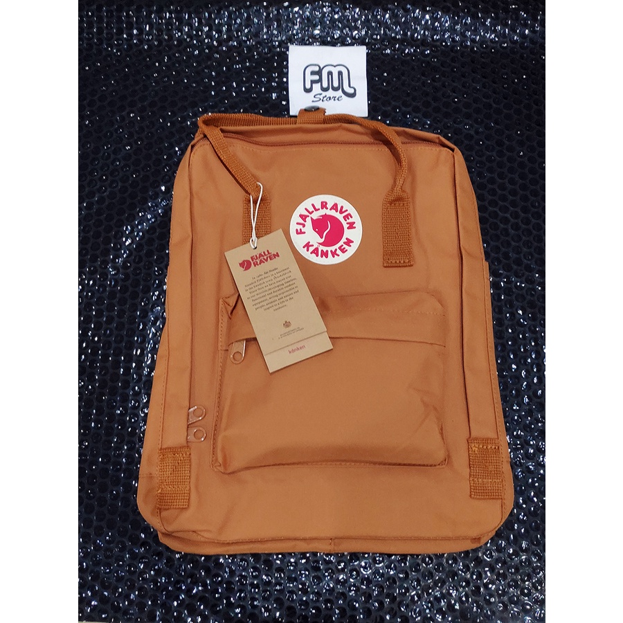 SALE Tas Ransel Kan Ken MEDIUM Polos Simple / Backpack Sekolah Wanita (READY GOSEND)-brick