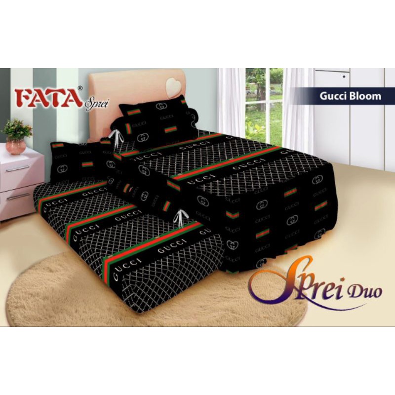 SPREI SORONG FATA 2IN1 - sprei duo motif gucci bloom 120X200 (set )