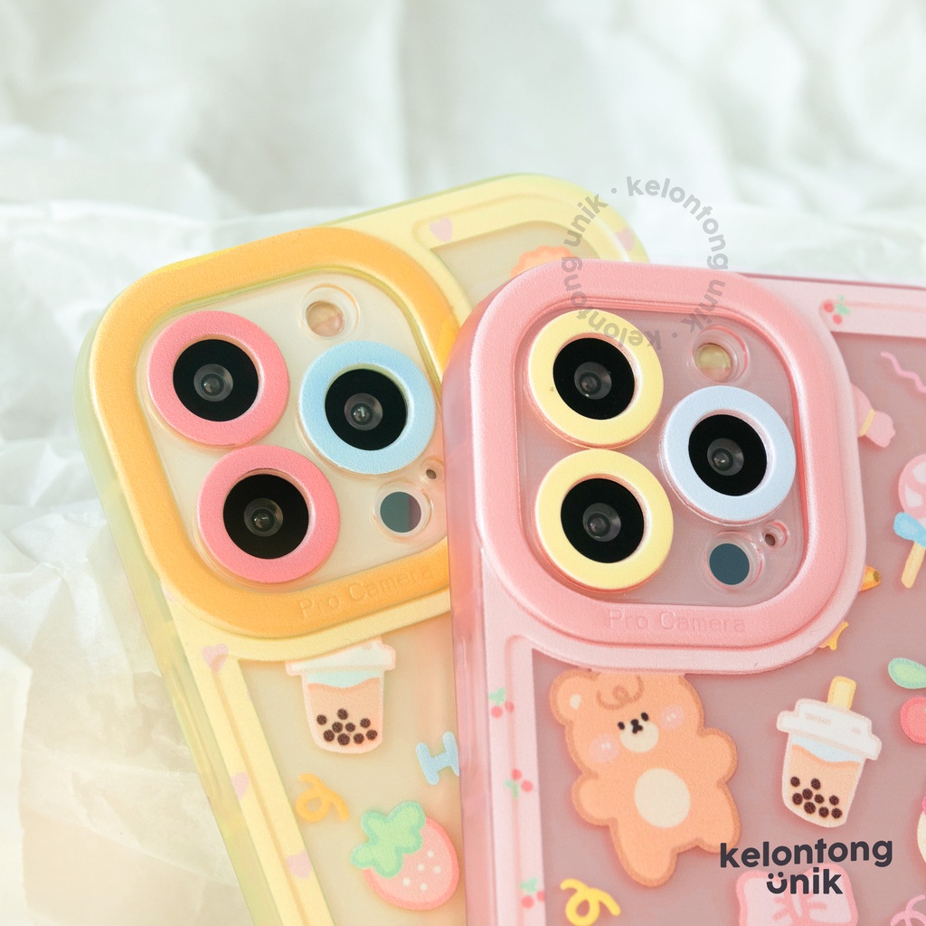 For iPhone - Cute Bear Bunny Shockproof Case