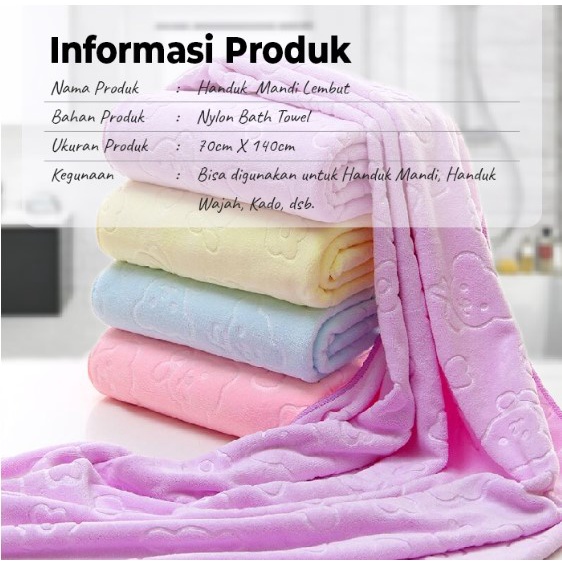 FM - Handuk Mandi Bayi H16 Ukuran 70 x 140 cm/Handuk/Handuk bayi