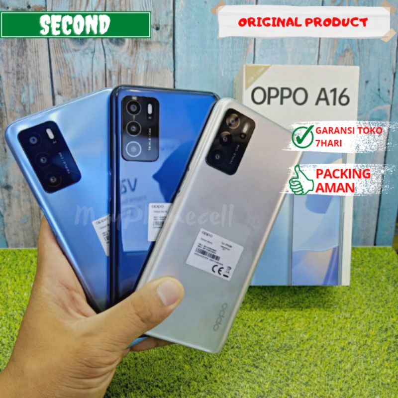 Jual Hp OPPO A16 Ram 4GB Internal 64GB 3/32 4/6   4 HP Second Seken Sekn