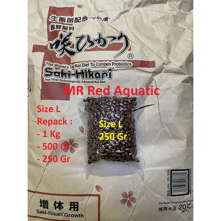 Jual Saki Hikari Growth Floating L Repack 250 Gram Pakan Pelet Premium