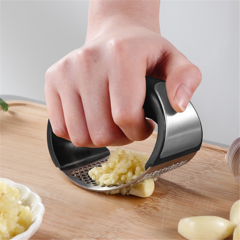 Garlic Press， Penggerus Bawang Putih Bumbu Dapur，Stainless Alat ，Penghancur bawang putih