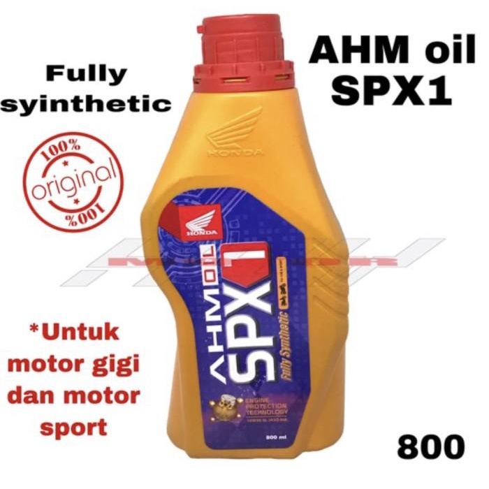 Oli mesin motor ahm oli spx1 fully synthetic 800 ml orisini asli