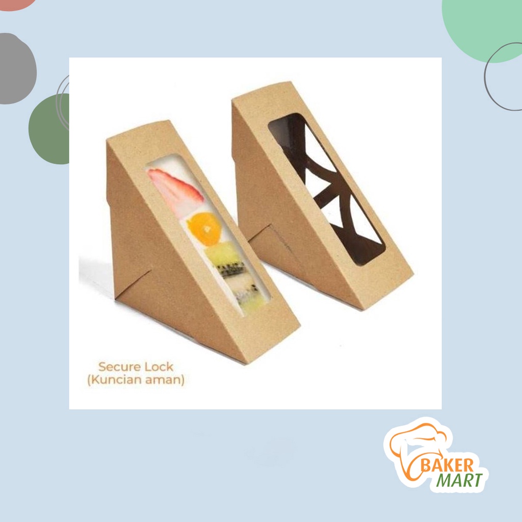 

Box Sandwich Coklat Ukuran 12x12x6cm /10pcs