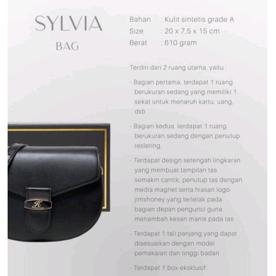 ❤️NEW❤️ Sylvia Bag Tas Selempang Jims Honey