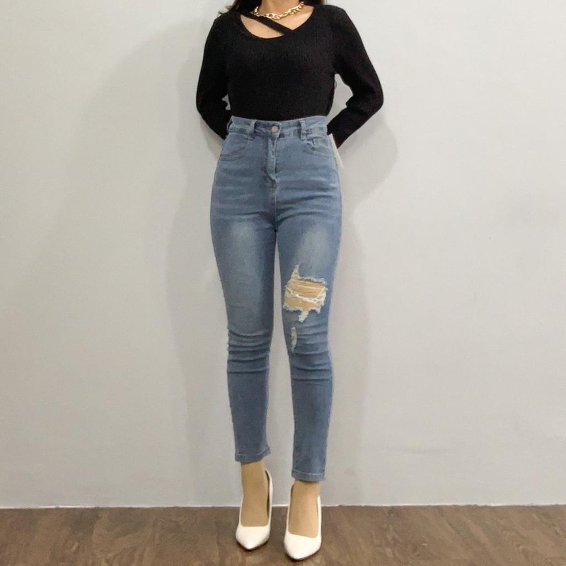 [LUXE.DLABEL] - E22 Jeans | Celana panjang Highwaist wanita Jeans import premium Jeans wanita polos ripped jeans High waist jeans wanita bkk Skinny Jeans High waist Baggy jeans Wideleg Jeans Kulot jeans Boyfriend jeans Wanita Kargo Jeans