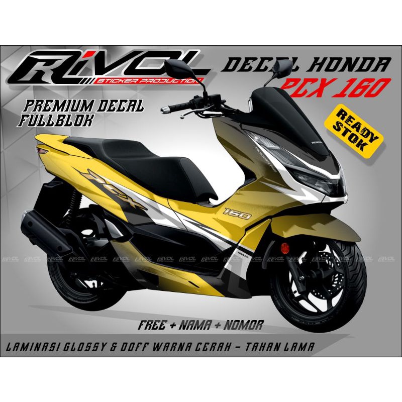 stiker decal variasi honda pcx 160 full body striping variasi decal pcx 160