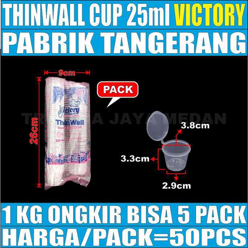 Thinwall Cup 25ml Per Pack Tempat Saos Saus Sambel Sambal Plastik Murah