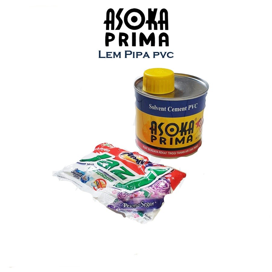 

Lem Pipa Pvc Kaleng 400gr Merk Asoka Prima free diterjen