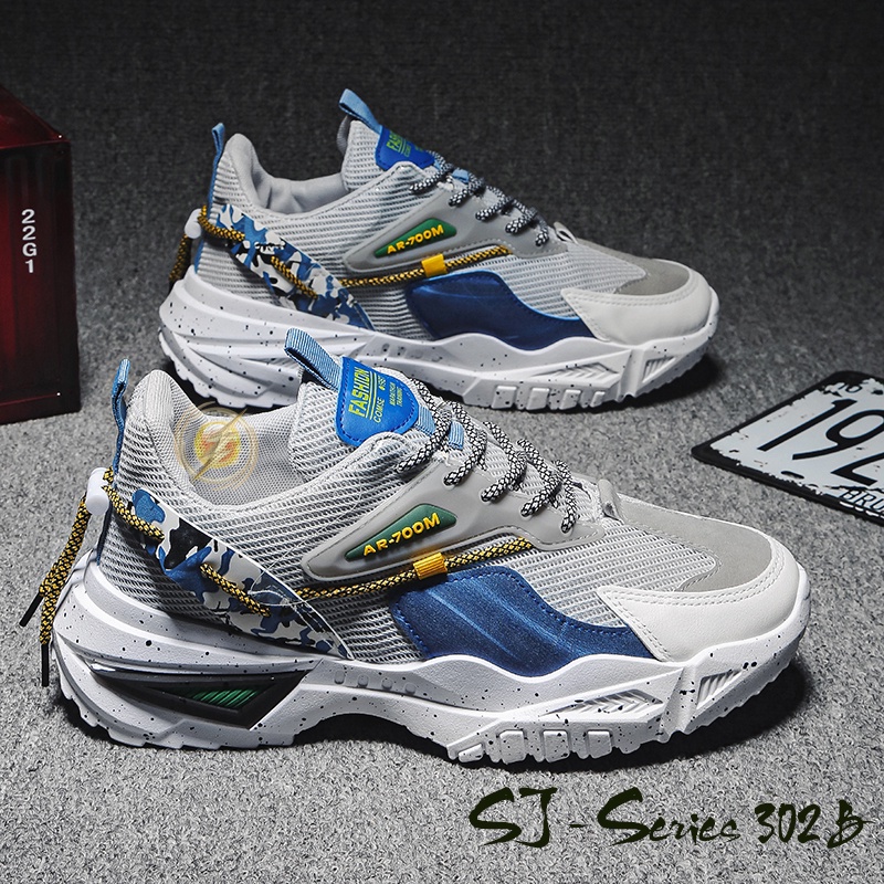 [OOS] Sepatu Sneakers Pria Keren dan Trendy Bua Nongkrong dan OOTD Kualitas Import Premium -302B