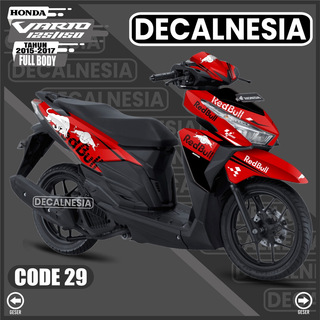 Sticker Decal Vario Led 125 150 Full Body Stiker 2015 2016 2017 2018 Old Motor Honda Variasi Simple 
