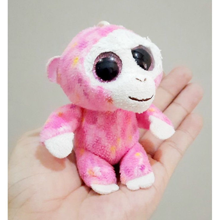 Gantungan Boneka Monyet Mata Belo Glitter Size 10 cm/ Gantungan Tas