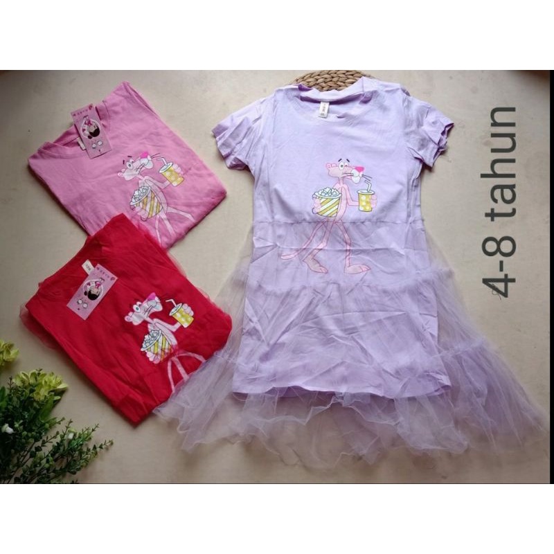 dress tunik tutu anak import