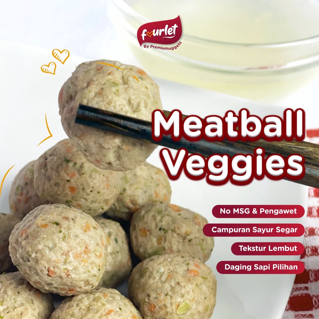 

Fourlet Frozen Bakso / meatball sapi, lembut dan empuk. NO MSG / No pengawet