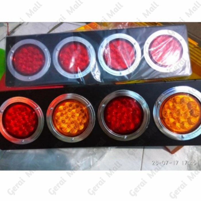 Lampu stop lamp truk panjang 50 cm led bulat 24 volt