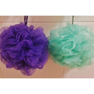 BATH SPONGE RAINBOW / SPONGE PENGHILANG DAKI / JARING MANDI WARNA / SPONS MANDI MEKAR SHOWER PUFF