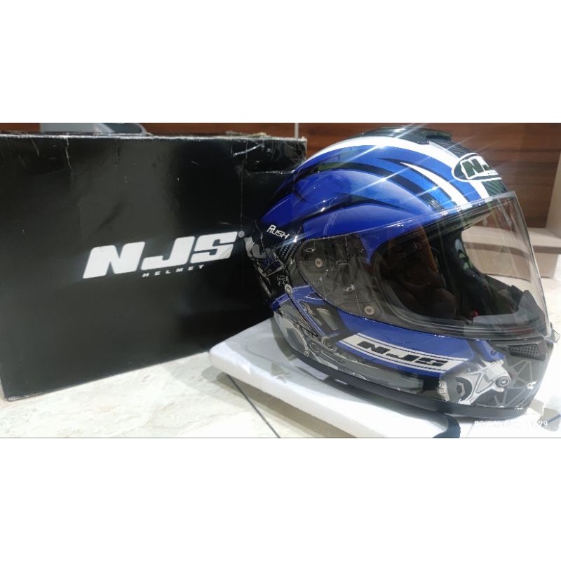 Helm NJS ZX-1 Full Face Motif Rush Blue