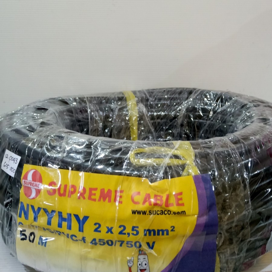 KABEL SUPREME NYYHY 2X2.5 Serabut hitam
