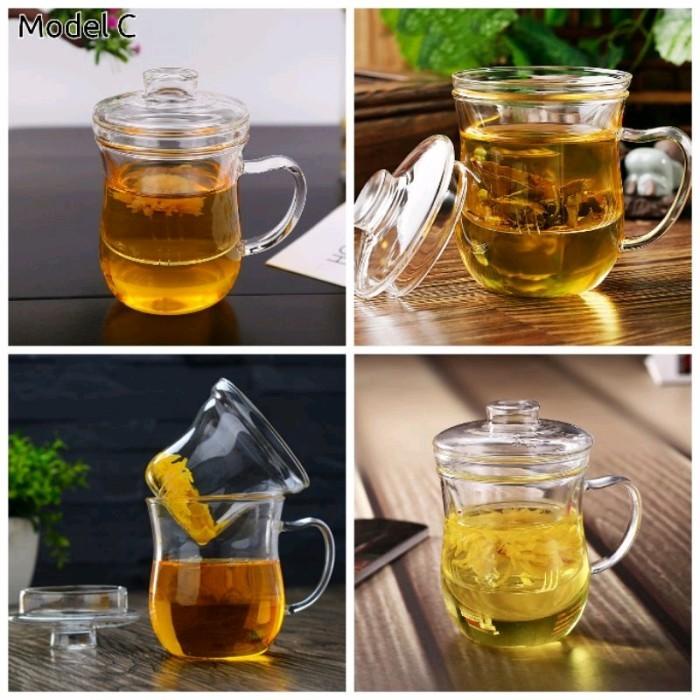GELAS INFUSER GLASS TEAPOT REMPAH JSR ANTI PANAS