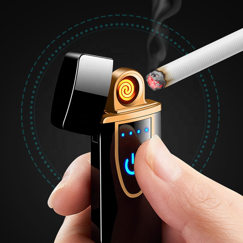 Tukuo - Taffware e-SPARKE Korek usb lighter Elektrik Fingerprint Touch Sensor LED Screen-Fingerfrint