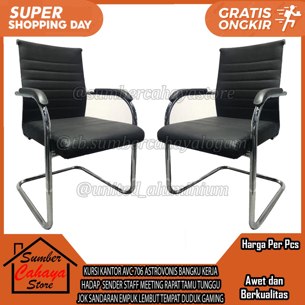 KURSI KANTOR VISITOR AVC 706 ASTROVONIS BANGKU KERJA HADAP SENDER DIREKTUR SEKRETARIS ADMIN STAFF ME