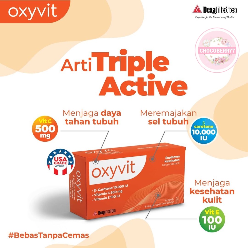 Oxyvit Vitamin C / vitamin E / Betacaroten suplemen daya tahan tubuh