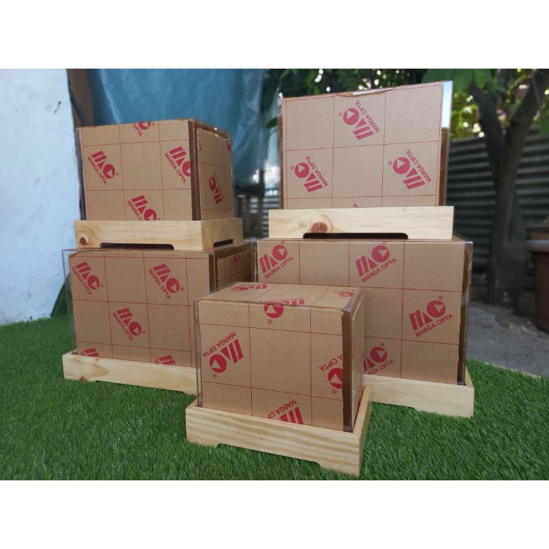Ready Kotak Hantaran Kayu + Tutup Akrilik