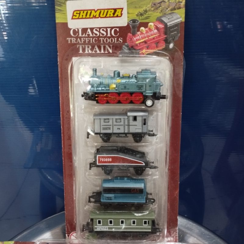 mainan die-cast miniatur kereta classic shimura SNI/mainan kereta pullback/kereta kecil besi classic