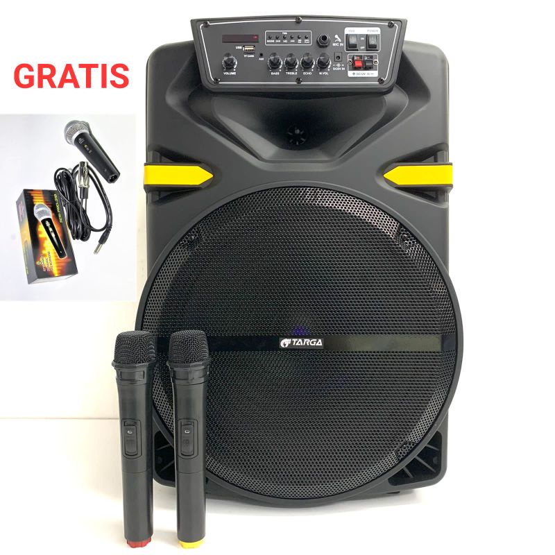 Speaker Portable Targa TB15 15 Inch cocok Indoor,Ordoor,Guitar Dll