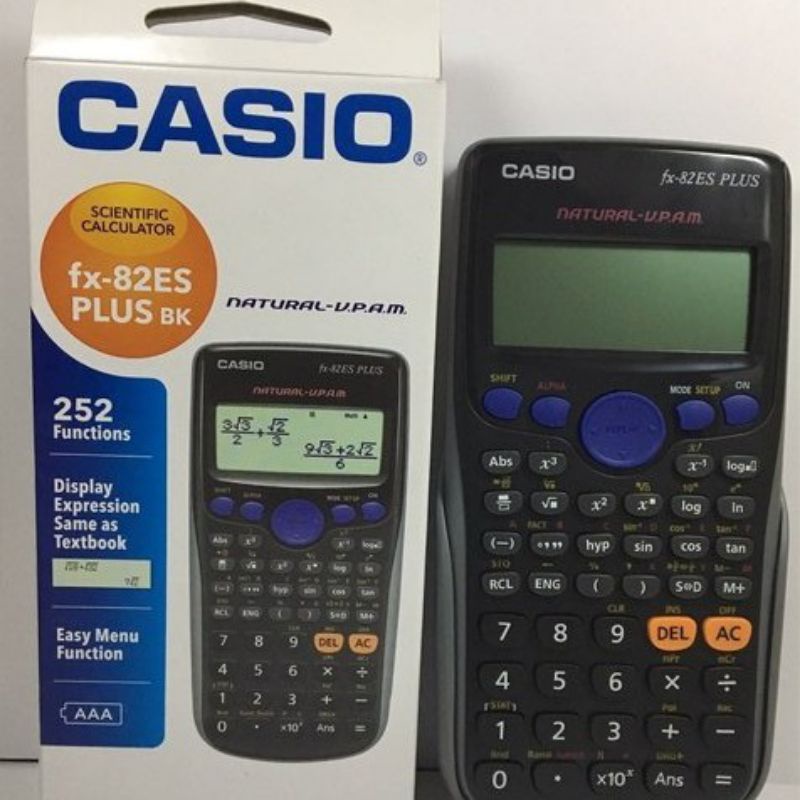 

CASIO KALKULATOR SCIENTIFIC FX 82 ES PLUS BK CALCULATOR 252 FUNGSI