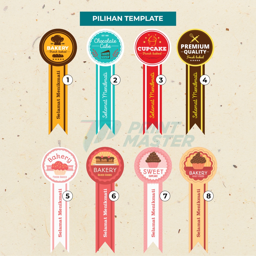 Sticker Label Stoples Custom Design - Segel Toples - Seal