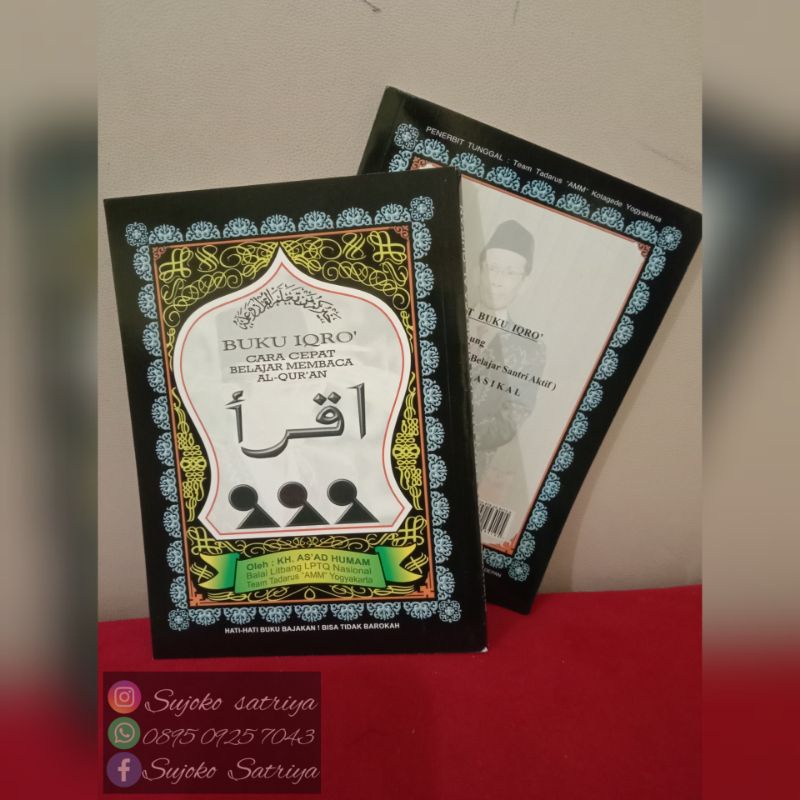 

mas joko - Buku Iqro Besar Hitam Jilid 1-6 Kertas Buram CD Anak Ori