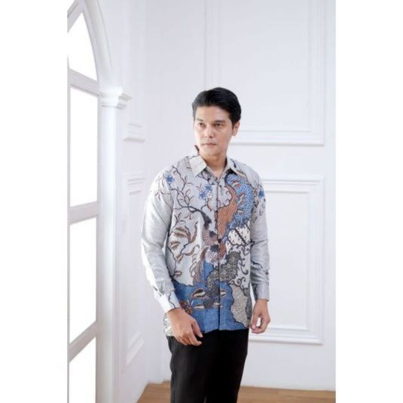 KEMEJA BATIK SEMI SUTRA SILKY FURING PREMIUM  BATIK PEKALONGAN FASHION PRIA M L XL XXL KEMEJA KANTOR