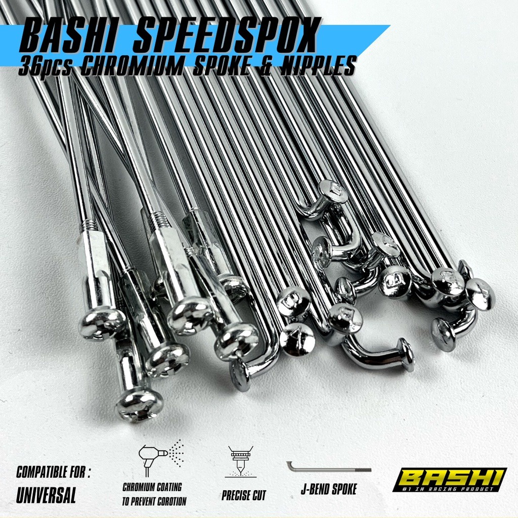 BASHI - Jari Jari Velg Bashi Speedspoxs Chrome Diameter 9 X Variasi