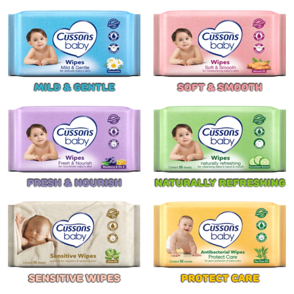 *FRAULEINCO* Cussons Baby Wipes 45s Beli 1 Gratis 1 / Promo Tissue Tisu Basah Cussons (EXP 4-5/25)