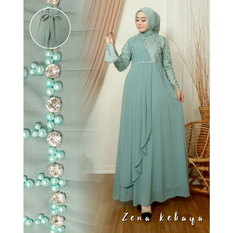 GAMIS PAYET MUTIARA GAMIS PESTA KONDANGAN GAMIS MUSLIM TILLE MIX CERUTY