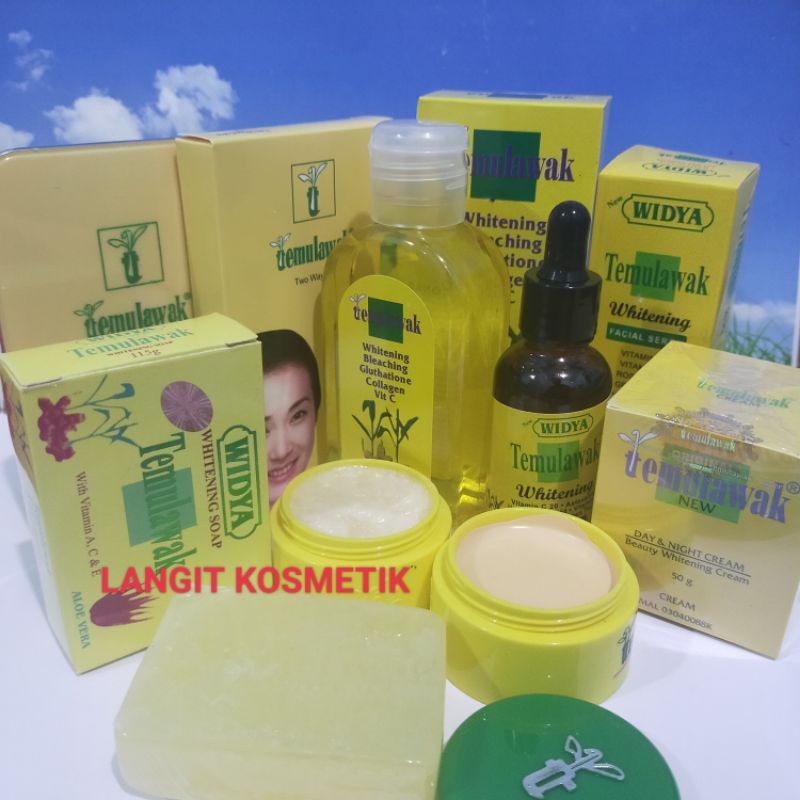 PAKET TEMULAWAK 6in1 CREAM SIANG,MALAM,SERUM, SABUN, TONER,BEDAK