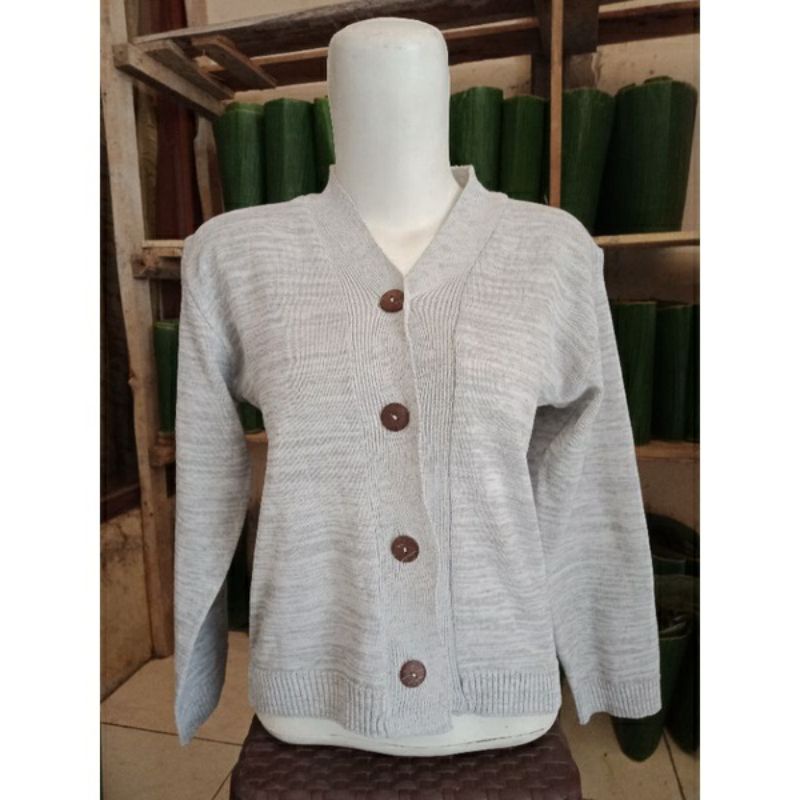 SWEATER CARDIGAN KANCING BATOK