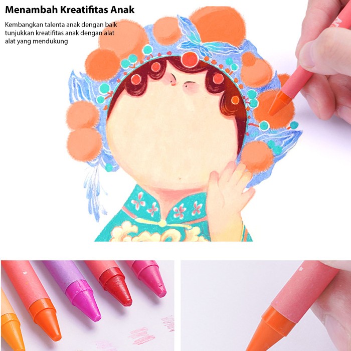 Crayon Set Alat Lukis Mewarnai Anak Set Koper 150 Pcs Pensil Warna Set