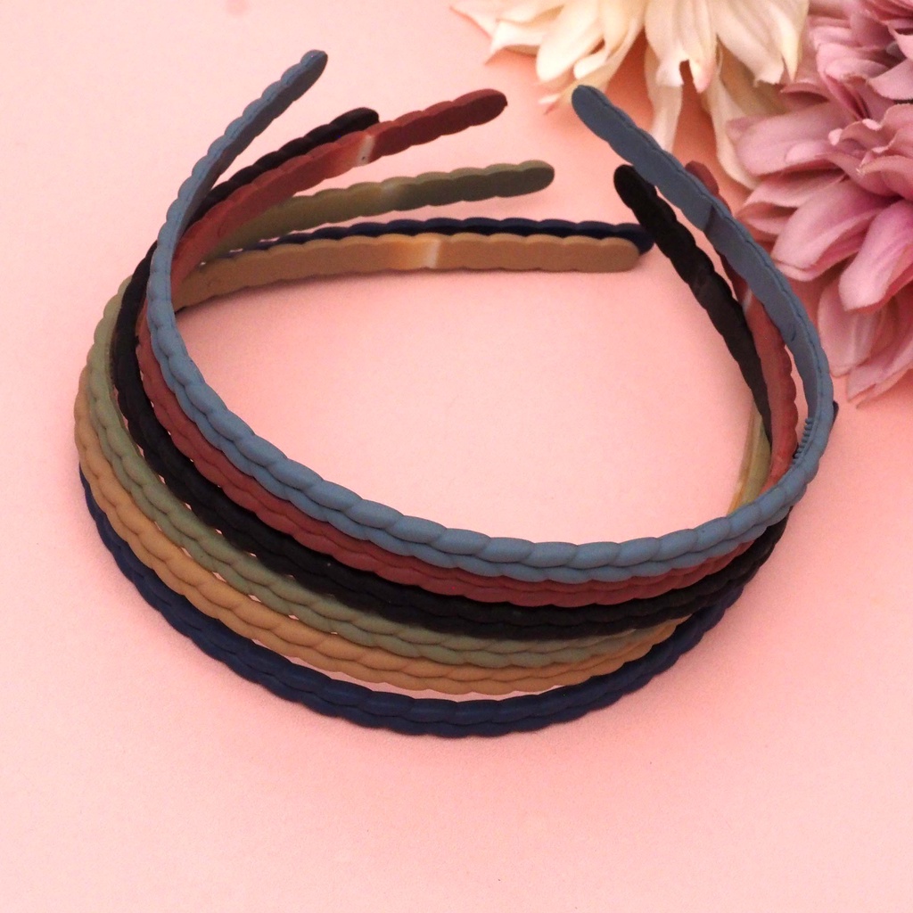 Bando Korea Motif Kepang Doff Warna Matte Headband Aksesoris Rambut Wanita Murah