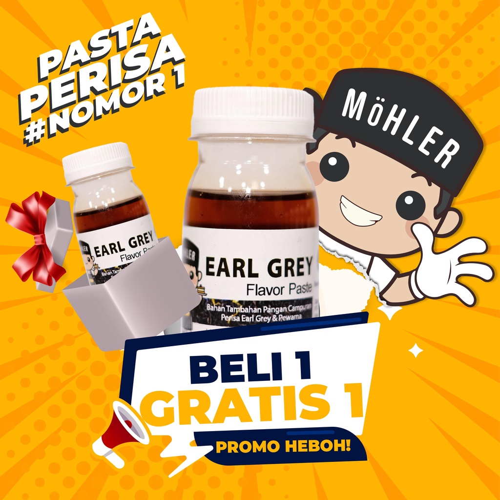 MOHLER Pasta perisa pewarna EARL GREY (KLIK KOMBO HEMAT UNTUK BELI 1 GRATIS 1)